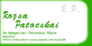 rozsa patocskai business card